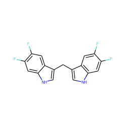 Fc1cc2[nH]cc(Cc3c[nH]c4cc(F)c(F)cc34)c2cc1F ZINC001772594105