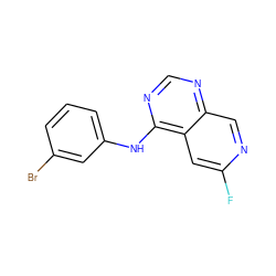 Fc1cc2c(Nc3cccc(Br)c3)ncnc2cn1 ZINC000003815282