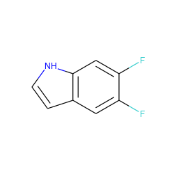 Fc1cc2cc[nH]c2cc1F ZINC000002572572