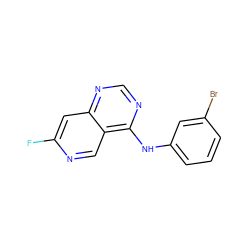 Fc1cc2ncnc(Nc3cccc(Br)c3)c2cn1 ZINC000003815197