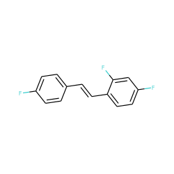 Fc1ccc(/C=C/c2ccc(F)cc2F)cc1 ZINC000103293602