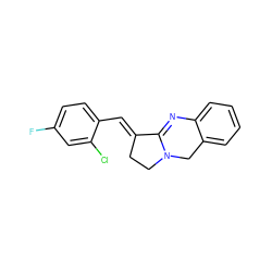 Fc1ccc(/C=C2\CCN3Cc4ccccc4N=C23)c(Cl)c1 ZINC000101008147