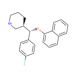 Fc1ccc([C@@H](Oc2cccc3ccccc23)[C@@H]2CCCNC2)cc1 ZINC000013530787