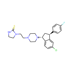 Fc1ccc([C@@H]2C[C@@H](N3CCN(CCN4CCNC4=S)CC3)c3ccc(Cl)cc32)cc1 ZINC000022940821