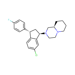 Fc1ccc([C@@H]2C[C@@H](N3CCN4CCCC[C@@H]4C3)c3cc(Cl)ccc32)cc1 ZINC000022937939