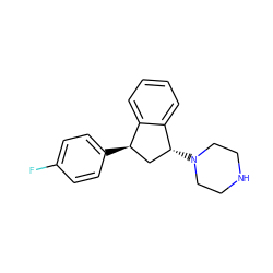 Fc1ccc([C@@H]2C[C@@H](N3CCNCC3)c3ccccc32)cc1 ZINC000026377350