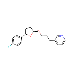 Fc1ccc([C@@H]2CC[C@@H](OCCCc3cccnc3)O2)cc1 ZINC000029317061