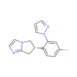 Fc1ccc([C@@H]2Cc3nccn3C2)c(-n2cccn2)c1 ZINC000040395349