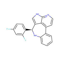 Fc1ccc([C@@H]2Nc3ccccc3-c3ccnc4[nH]cc2c34)c(F)c1 ZINC000045336714