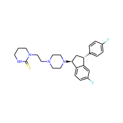 Fc1ccc([C@H]2C[C@H](N3CCN(CCN4CCCNC4=S)CC3)c3ccc(F)cc32)cc1 ZINC000019359040