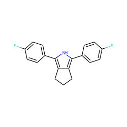 Fc1ccc(-c2[nH]c(-c3ccc(F)cc3)c3c2CCC3)cc1 ZINC000000023849