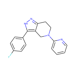 Fc1ccc(-c2[nH]nc3c2CN(c2ccccn2)CC3)cc1 ZINC000263621344