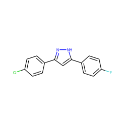 Fc1ccc(-c2cc(-c3ccc(Cl)cc3)n[nH]2)cc1 ZINC000035242271