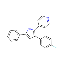 Fc1ccc(-c2cc(-c3ccccc3)[nH]c2-c2ccncc2)cc1 ZINC000027717410