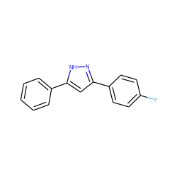 Fc1ccc(-c2cc(-c3ccccc3)[nH]n2)cc1 ZINC000035803811