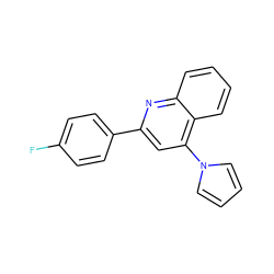 Fc1ccc(-c2cc(-n3cccc3)c3ccccc3n2)cc1 ZINC000653885993