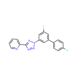 Fc1ccc(-c2cc(F)cc(-n3nnc(-c4ccccn4)n3)c2)cc1 ZINC000028386089