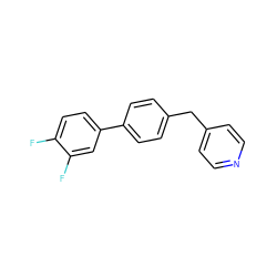 Fc1ccc(-c2ccc(Cc3ccncc3)cc2)cc1F ZINC000058563870