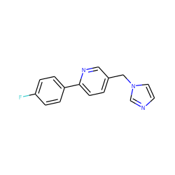 Fc1ccc(-c2ccc(Cn3ccnc3)cn2)cc1 ZINC000029131063