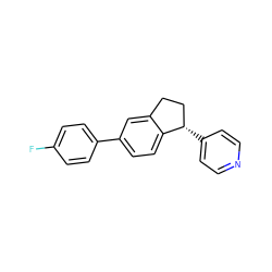 Fc1ccc(-c2ccc3c(c2)CC[C@@H]3c2ccncc2)cc1 ZINC000040972446