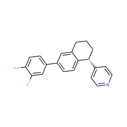 Fc1ccc(-c2ccc3c(c2)CCC[C@@H]3c2ccncc2)cc1F ZINC000040428773