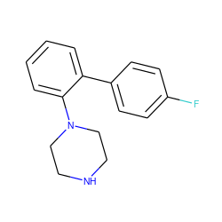 Fc1ccc(-c2ccccc2N2CCNCC2)cc1 ZINC000059688471