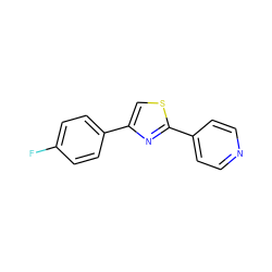 Fc1ccc(-c2csc(-c3ccncc3)n2)cc1 ZINC000000171869