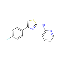 Fc1ccc(-c2csc(Nc3ccccn3)n2)cc1 ZINC000000813365