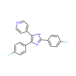 Fc1ccc(-c2nc(-c3ccc(F)cc3)c(-c3ccncc3)[nH]2)cc1 ZINC000026573831