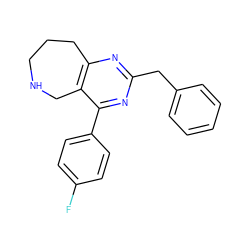 Fc1ccc(-c2nc(Cc3ccccc3)nc3c2CNCCC3)cc1 ZINC000029126422