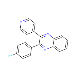 Fc1ccc(-c2nc3ccccc3nc2-c2ccncc2)cc1 ZINC000045254128