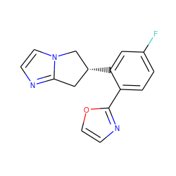 Fc1ccc(-c2ncco2)c([C@@H]2Cc3nccn3C2)c1 ZINC000040395347