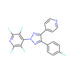 Fc1ccc(-c2nn(-c3c(F)c(F)nc(F)c3F)nc2-c2ccncc2)cc1 ZINC000013445017