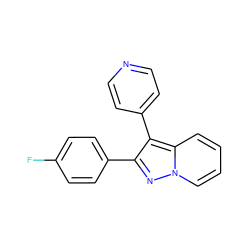 Fc1ccc(-c2nn3ccccc3c2-c2ccncc2)cc1 ZINC000000003025