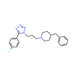 Fc1ccc(-c2nnnn2CCCN2CCC(Cc3ccccc3)CC2)cc1 ZINC001772619728