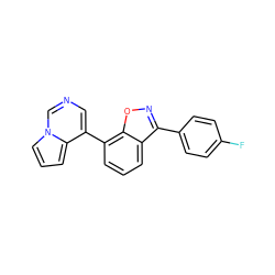 Fc1ccc(-c2noc3c(-c4cncn5cccc45)cccc23)cc1 ZINC000205212706