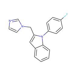 Fc1ccc(-n2c(Cn3ccnc3)cc3ccccc32)cc1 ZINC000095587906