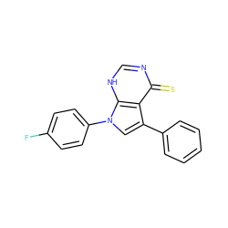 Fc1ccc(-n2cc(-c3ccccc3)c3c(=S)nc[nH]c32)cc1 ZINC000005905884