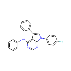 Fc1ccc(-n2cc(-c3ccccc3)c3c(Nc4ccccc4)ncnc32)cc1 ZINC000000756779