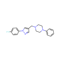 Fc1ccc(-n2cc(CN3CCN(c4ccccc4)CC3)cn2)cc1 ZINC000045370413