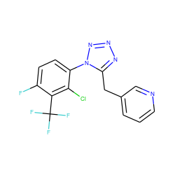 Fc1ccc(-n2nnnc2Cc2cccnc2)c(Cl)c1C(F)(F)F ZINC000038238984