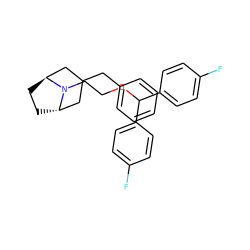 Fc1ccc(C(OCCN2[C@H]3CC[C@H]2CC(Cc2ccccc2)C3)c2ccc(F)cc2)cc1 ZINC000100829404