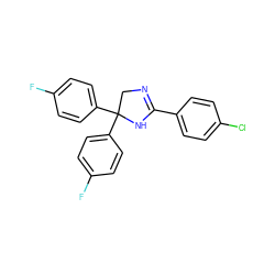 Fc1ccc(C2(c3ccc(F)cc3)CN=C(c3ccc(Cl)cc3)N2)cc1 ZINC000040950254