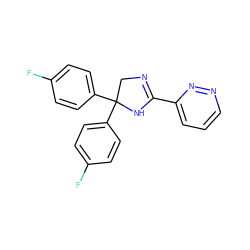 Fc1ccc(C2(c3ccc(F)cc3)CN=C(c3cccnn3)N2)cc1 ZINC000034005945