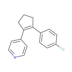 Fc1ccc(C2=C(c3ccncc3)CCC2)cc1 ZINC000040980434