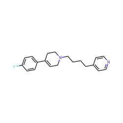 Fc1ccc(C2=CCN(CCCCc3ccncc3)CC2)cc1 ZINC000026721301