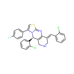 Fc1ccc(C2=CSC3=NC4=C(CNC/C4=C\c4ccccc4Cl)[C@@H](c4ccccc4Cl)N23)cc1 ZINC000103230112