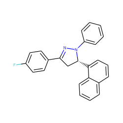 Fc1ccc(C2=NN(c3ccccc3)[C@H](c3cccc4ccccc34)C2)cc1 ZINC000095585055