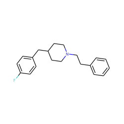 Fc1ccc(CC2CCN(CCc3ccccc3)CC2)cc1 ZINC000013740925