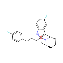 Fc1ccc(CCCCN2[C@H]3CCC[C@H]2c2c([nH]c4ccc(F)cc24)C3)cc1 ZINC000253669691